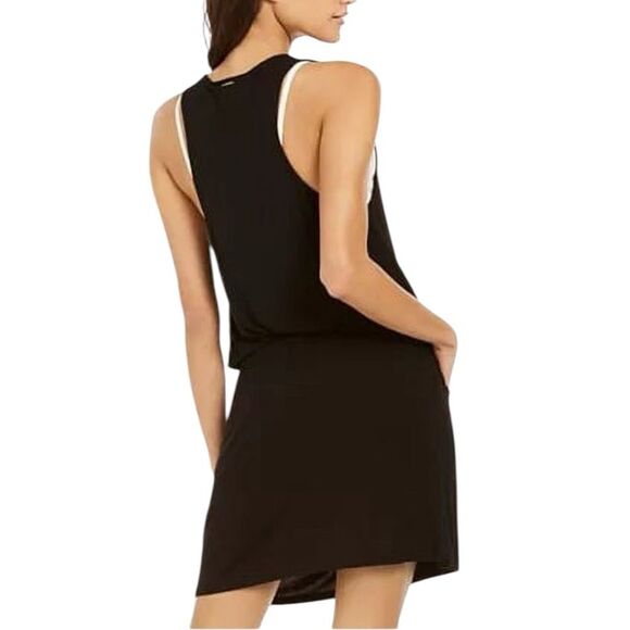 NWT Calvin Klein | Surplice Racer-Back Tunic Swim Black S/M - Picture 4 of 10